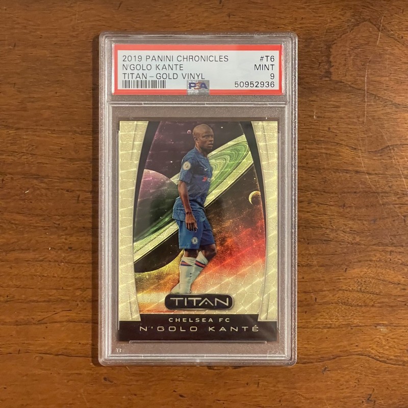 2019-20 Panini Chronicles - Titan N'Golo Kante #T-6 Gold Vinyl Prizm /5 PSA 9