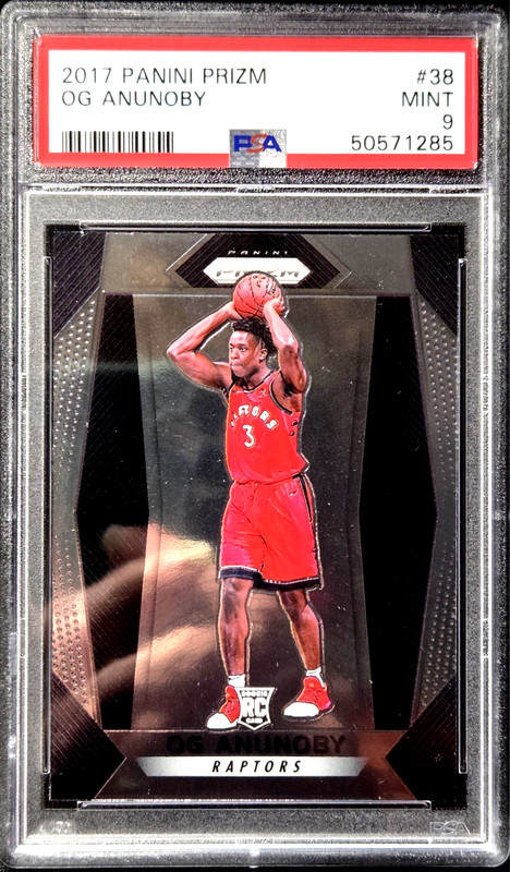 2017-18 Panini Prizm #38 OG Anunoby Rookie Card PSA 9 Mint Raptors RC