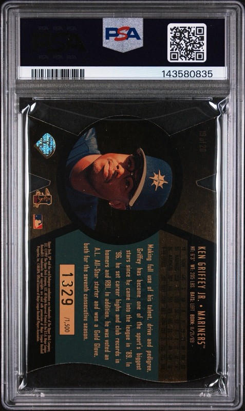 1997 Upper Deck SPx KEN GRIFFEY JR. Bound For Glory SP /1500 PSA 5 MARINERS view 2
