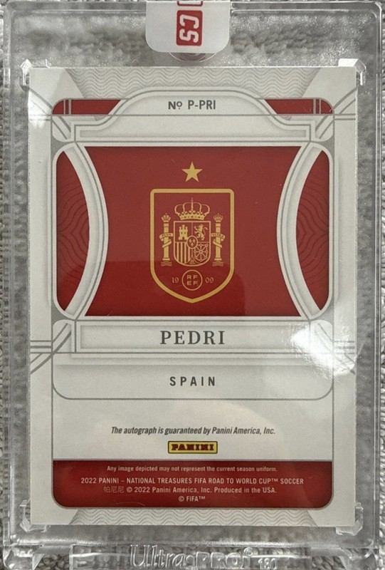 2022 Panini Pedri National Treasures Penmanship AUTO /10 #P-PRI view 2