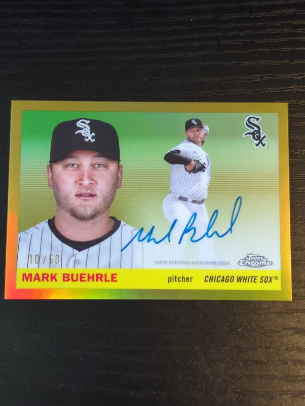 2025 Topps Chrome Platinum- Mark Buehrle Auto /50 Gold Chicago White Sox CPA-MB