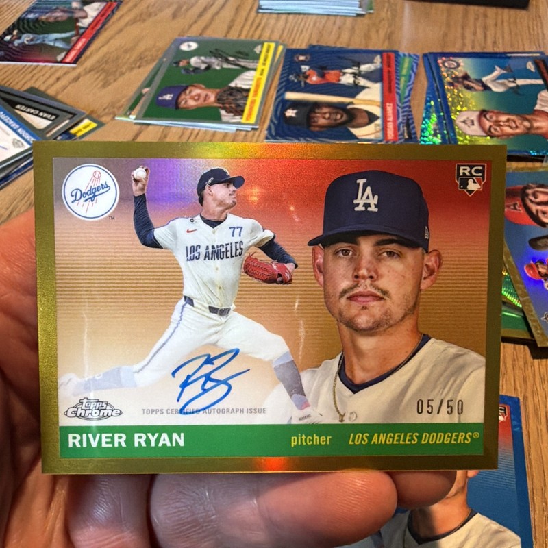 2025 Topps Chrome Platinum Ryan River Auto True Gold RC /50