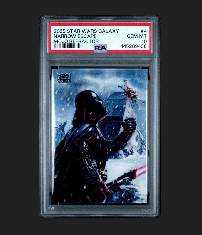2025 Topps Star Wars Galaxy Narrow Escape #4 MOJO Refractor #/50 PSA 10