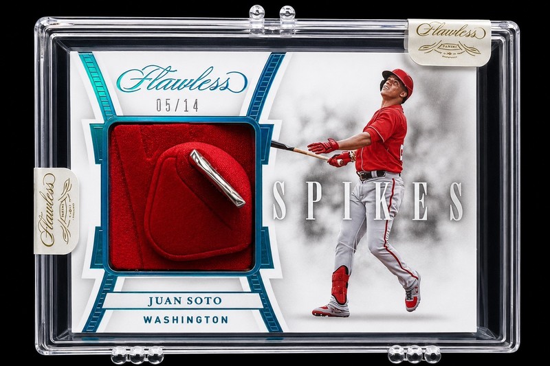 2020 Juan Soto Auto Panini Flawless Baseball Spikes Relic 05/14 Washington 🔥