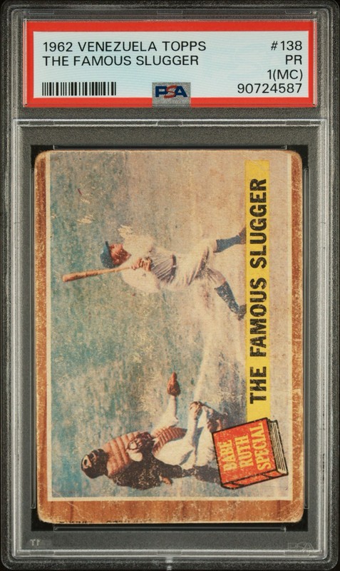 1962 Topps Babe Ruth Special Babe Ruth #138 Venezuelan PSA 1 (MC)