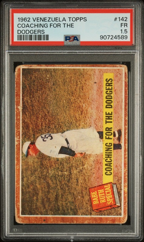 1962 Topps Babe Ruth Special Babe Ruth #142 Venezuelan PSA 1.5