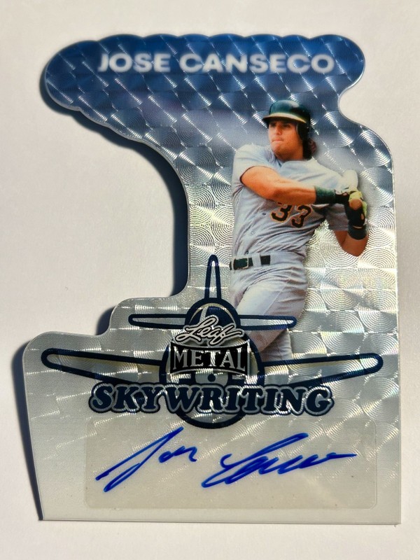 2026 Leaf Metal Baseball JOSE CANSECO A's Skywriting Diecut Autograph Auto 1/1