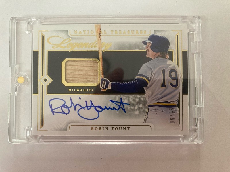 2024 National Treasures Robin Yount GAME-USED BAT On Card AUTO /25 Brewers 