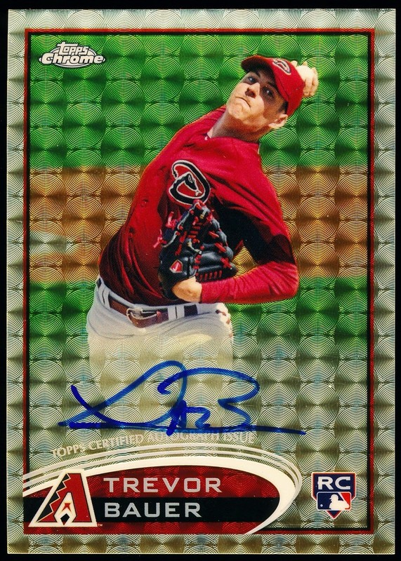 Trevor Bauer 2012 Topps Chrome Rookie Autographs Superfractor 1/1 (AU, RC) Auto