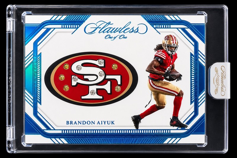 2023 Brandon Aiyuk Flawless 1/1 Team  Logo Patch w/ Diamonds 49ers 🔥