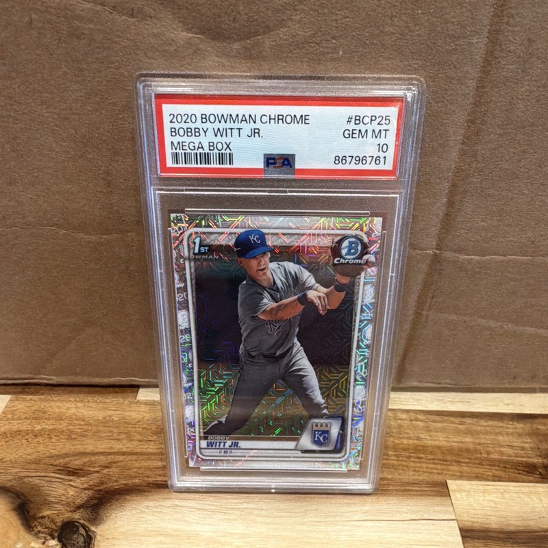 Topps 2020 Bowman Chrome Prospects Rookie Bobby Witt Jr. Royals BCP-25 PSA 10