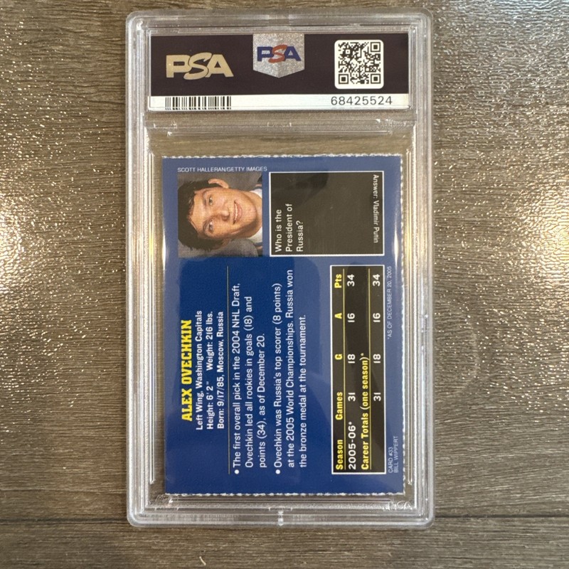 2006 SI for Kids Alex Ovechkin PSA 8 Capitals #33 view 2