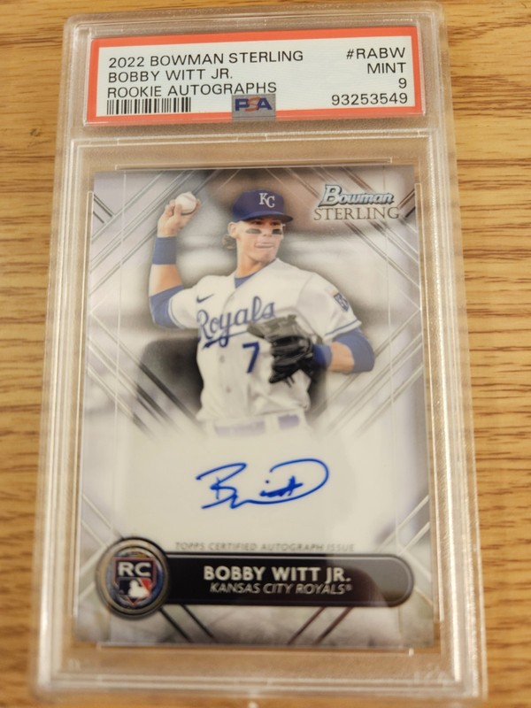 2022 Bobby Witt Jr Bowman Sterling Auto RC, PSA 9, Kansas City Royals