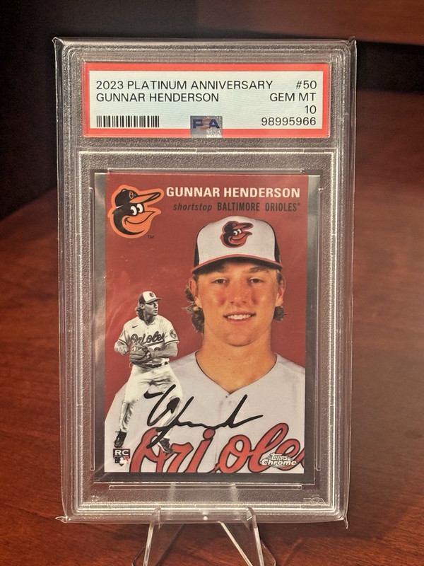 2023 Topps Chrome Platinum Anniversary #50 Gunnar Henderson (RC) PSA 10