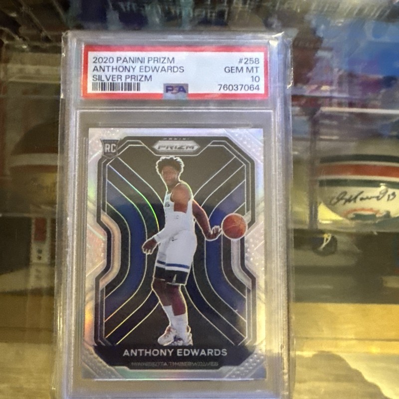 2020-21 Panini Prizm Anthony Edwards #258 Silver Prizm (RC) Rookie PSA 10