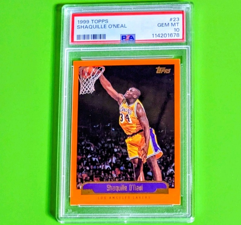 1999 TOPPS SHAQUILLE O'NEAL PSA 10 GEM MINT POP 53 #23 LAKERS MAGIC DRYING UP!!!
