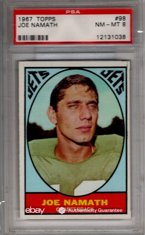 1967 Topps #98 Joe Namath PSA 8  New York Jets