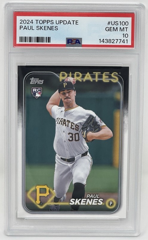 Paul Skenes 2024 Topps Update Rookie Card RC #US100 PSA 10 GEM MT Pirates