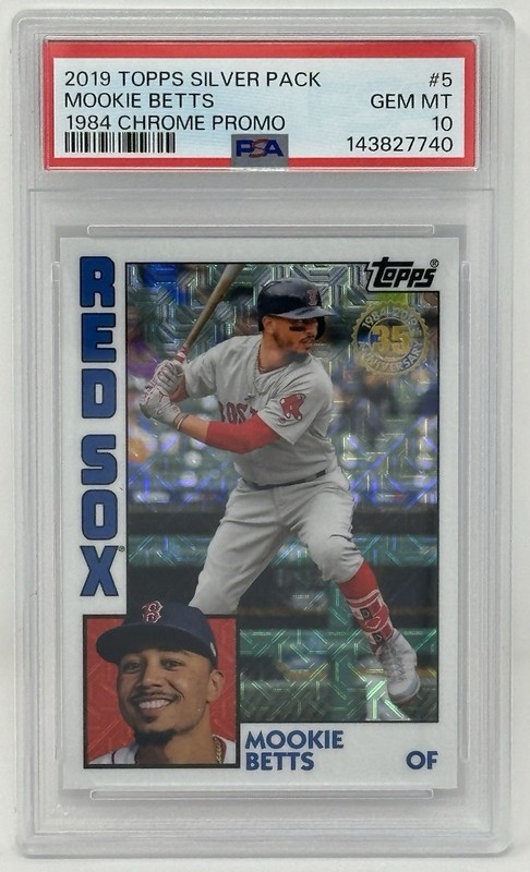 Mookie Betts 2019 Topps Silver Pack 1984 Chrome Promo #T84-5 PSA 10 GEM MT