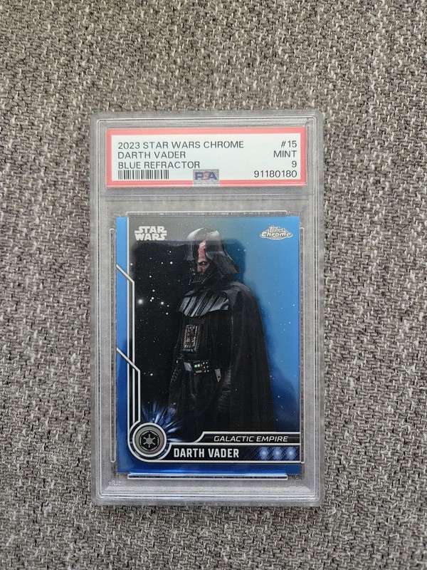 2023 Topps Chrome Star Wars Blue Refractor Darth Vader /150 PSA 9