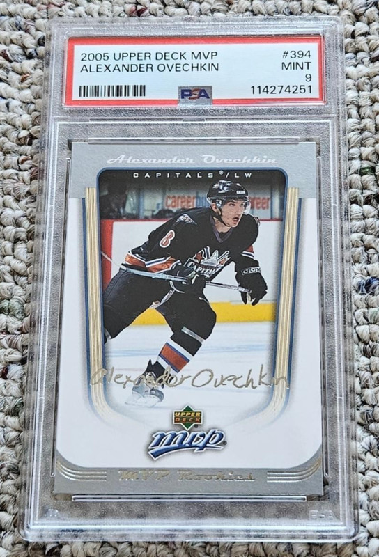 Alex Ovechkin 2005 Upper Deck MVP Rookie Graded PSA 9 Mint Capitals