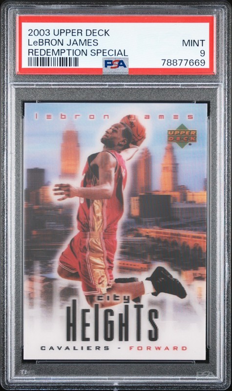 🔥2003-04 UPPER DECK-CITY HEIHTS - LeBRON JAMES - REDEMPTION SPECIAL-RC PSA 9🔥