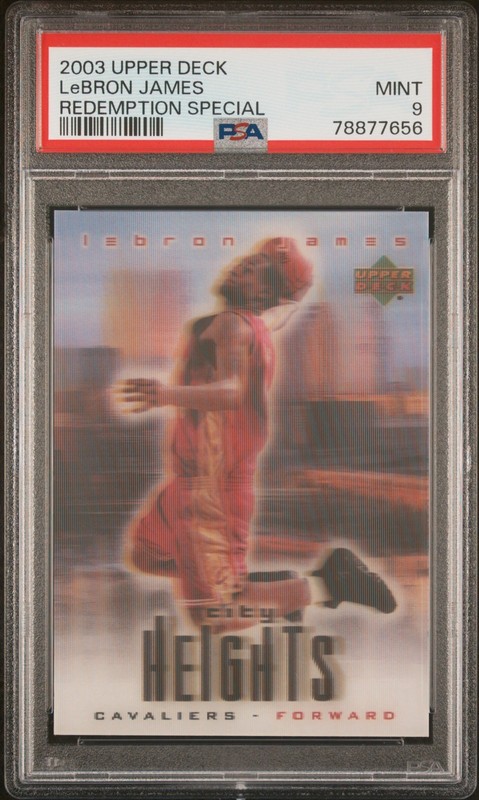🔥2003-04 UPPER DECK-CITY HEIHTS - LeBRON JAMES - REDEMPTION SPECIAL-RC PSA 9🔥