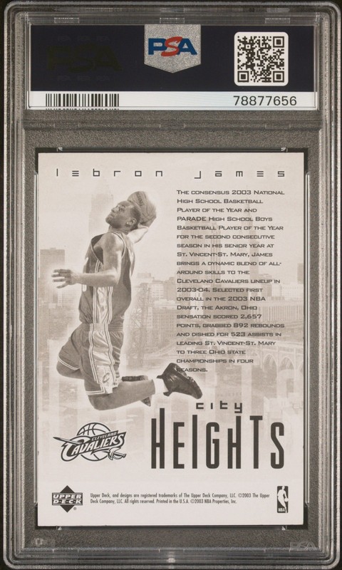 🔥2003-04 UPPER DECK-CITY HEIHTS - LeBRON JAMES - REDEMPTION SPECIAL-RC PSA 9🔥 view 2