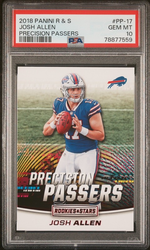 🔥2018 PANINI ROOKIE & STARS-JOSH ALLEN - PRECISION PASSERS #PP 17 (RC) PSA 10🔥