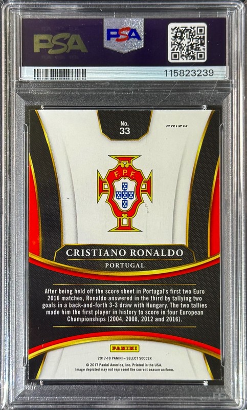 2017-18 Select Terrace Level CRISTIANO RONALDO #33 Multi-Color Mojo Prizm PSA 9! view 2