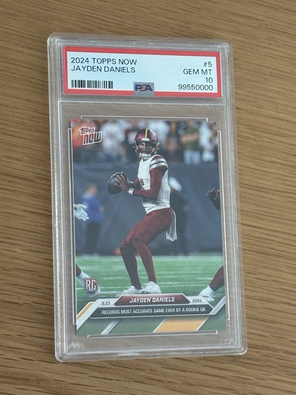 2024 Topps Now Jayden Daniels #5 RC ROOKIE QB PSA 10 GEM MT