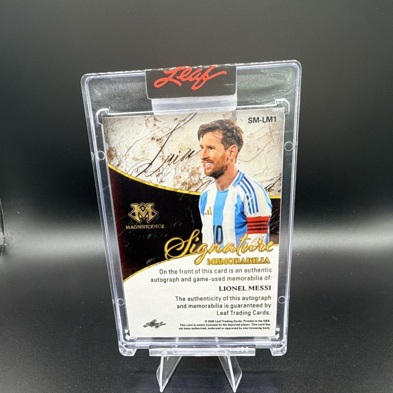 Leaf Magnificence Messi Signature Memorabilia Auto Patch #3/3 SM-LM1 view 2