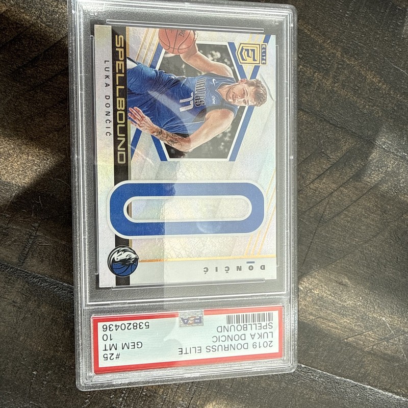 2019 20 Donruss Elite LUKA DONCIC Spellbound Letter 'O' PSA 10 #25 *pop 33*