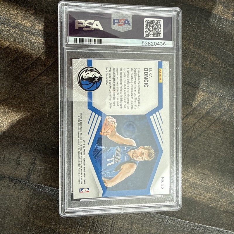 2019 20 Donruss Elite LUKA DONCIC Spellbound Letter 'O' PSA 10 #25 *pop 33* view 2