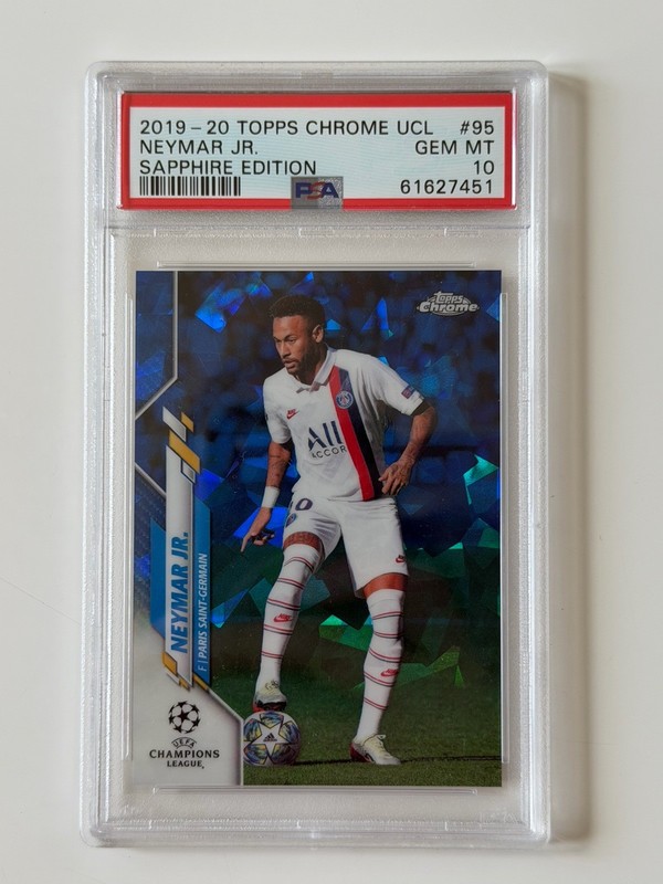 2019 Topps Chrome UCL Sapphire Edition #96 Neymar Jr PSA 10