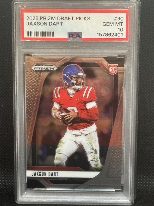 2025 Prizm Draft Picks Jaxson Dart #90 PSA 10 Rookie RC Gem Mint Giants