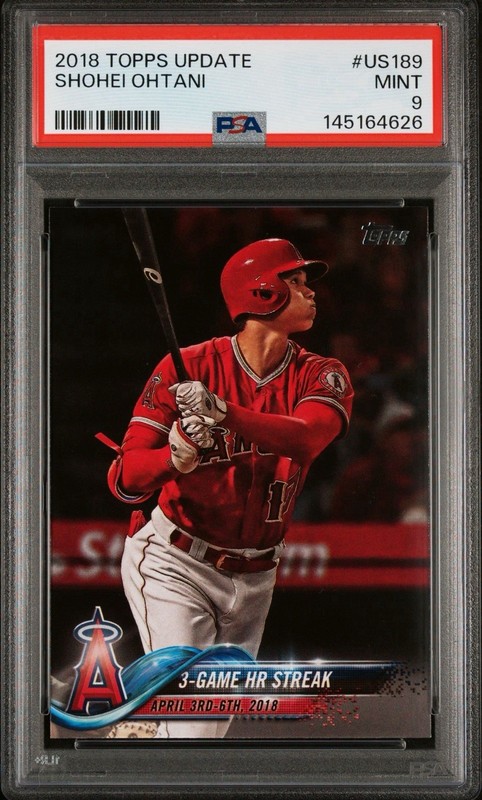 2018 Topps Update Shohei Ohtani Rookie #US189 PSA 9