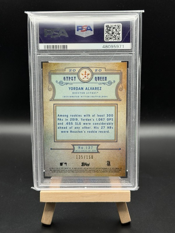 2020 Gypsy Queen Box Topper Chrome Indigo Refractor Yordan Alvarez PSA 10 RC!! view 2