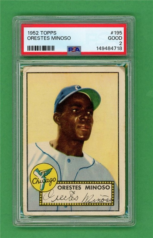 1952 Topps #195 Minnie Minoso ** ROOKIE ** PSA Good 2 ** Chicago White Sox card
