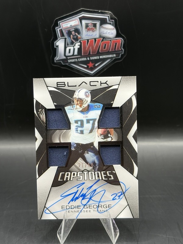 Panini Black 2025 Capstones Eddie George Titans Patch Auto CAP-EGE /50