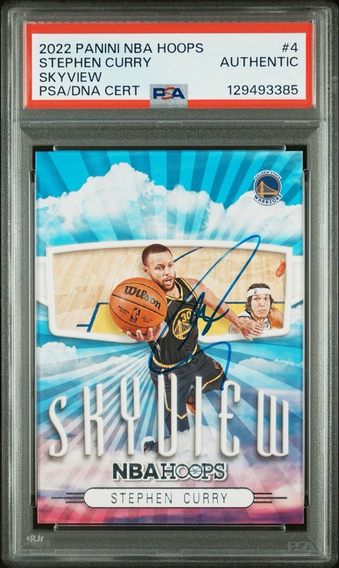 Stephen Curry Signed Autographed 2022 NBA Hoops Skyview #4 Warriors PSA/DNA