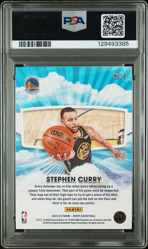 Stephen Curry Signed Autographed 2022 NBA Hoops Skyview #4 Warriors PSA/DNA view 2