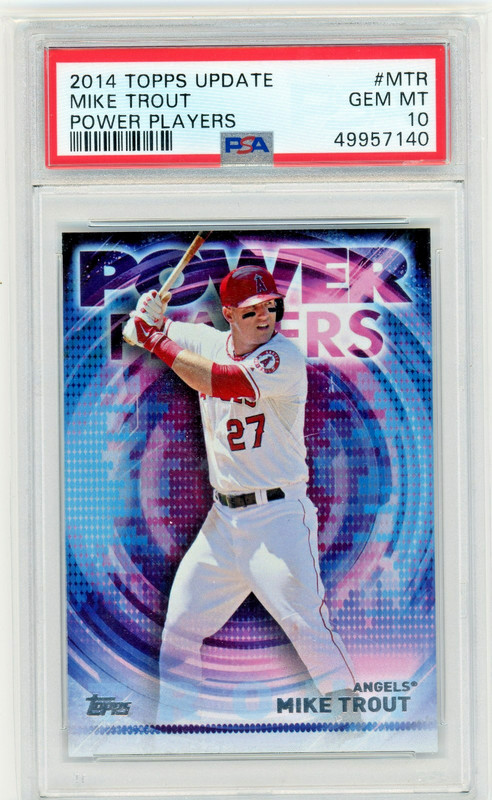 2014 Mike Trout Topps Update Power Players #MTR Mint PSA 10