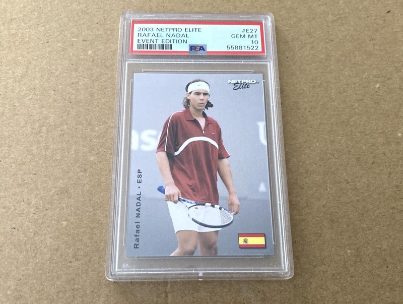 2003 NETPRO ELITE EVENT EDITION RAFAEL NADAL #E27 RC PSA 10
