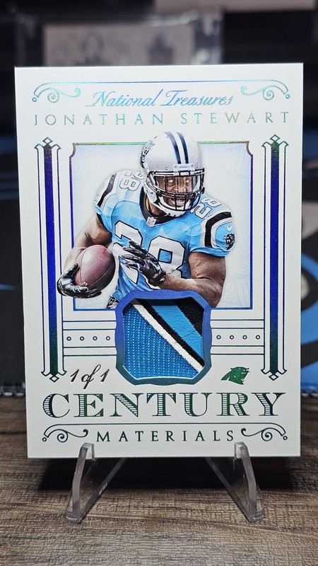 2015 National Treasures Century Materials 1/1 Jonathan Stewart Platinum Patch 🔥