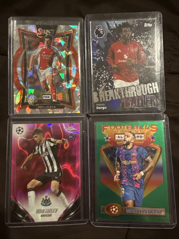 Panini Select Declan Rice Prizm Topps Chrome Lewis Miley RC Memphis Depay Lot