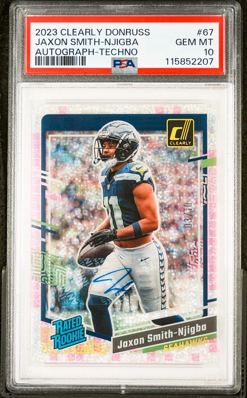 2023 CLEARLY DONRUSS JAXON SMITH-NJIGBA TECHNO AUTO /10 - PSA 10