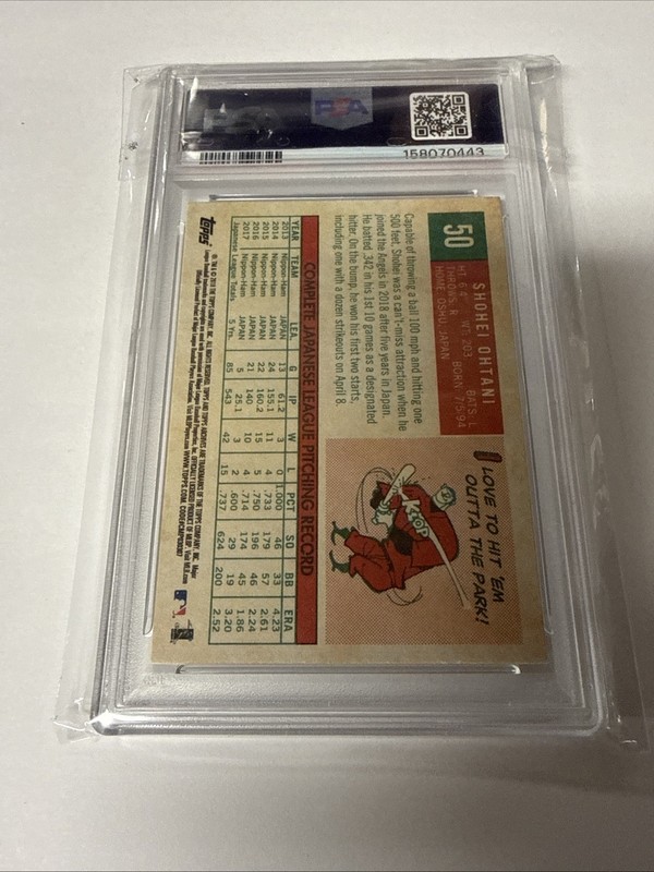 SHOHEI OHTANI 2018 Topps Archives Pitching Stance ROOKIE RC #50 Graded PSA 8 view 2