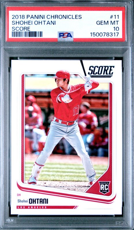 2018 Panini Chronicles Score Shohei Ohtani Rookie #11 PSA 10