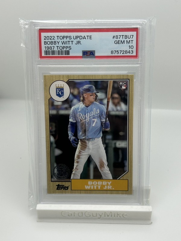 2022 Topps Update Series 1987 Topps Baseball Bobby Witt Jr. #87TBU-7 (RC) PSA 10